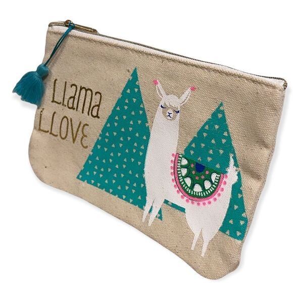 NWT Llama Llove Cosmetic Bag - Picture 2 of 4